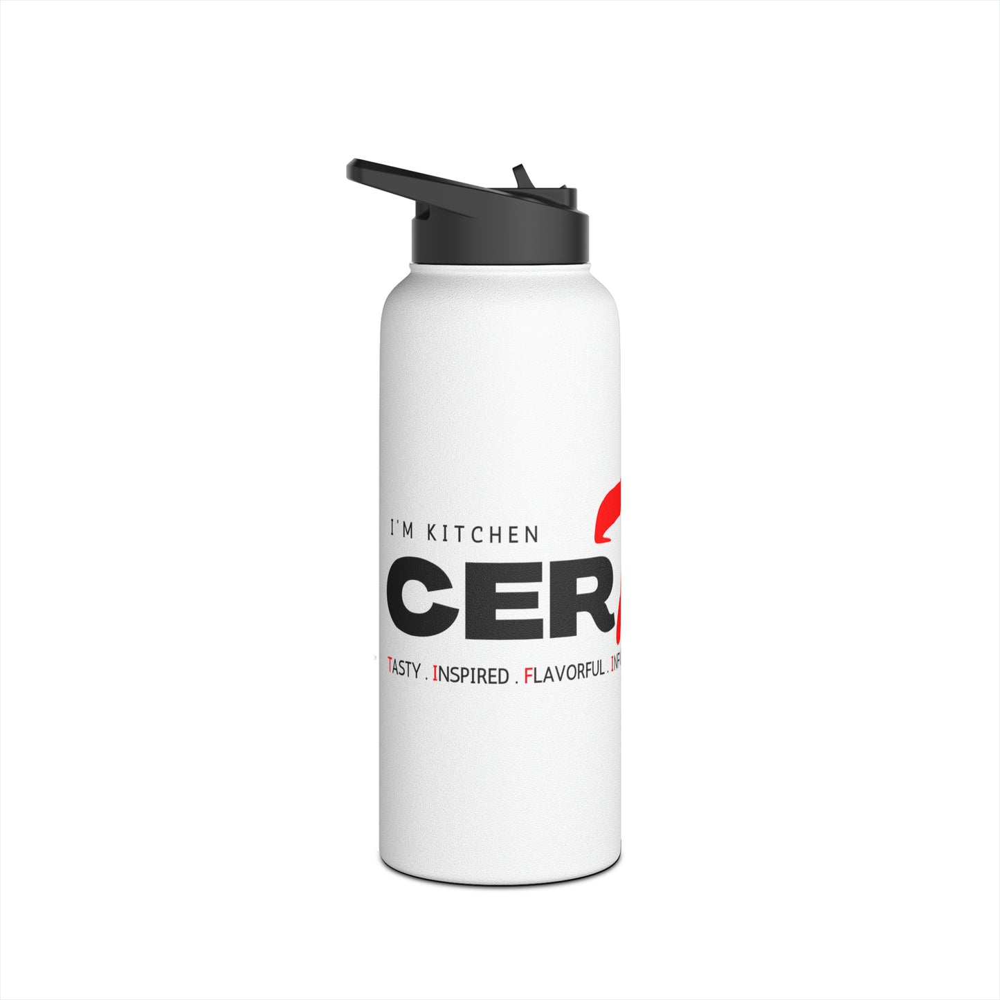 Kitchen Certified Stainless Steel Water Bottle, Standard Lid